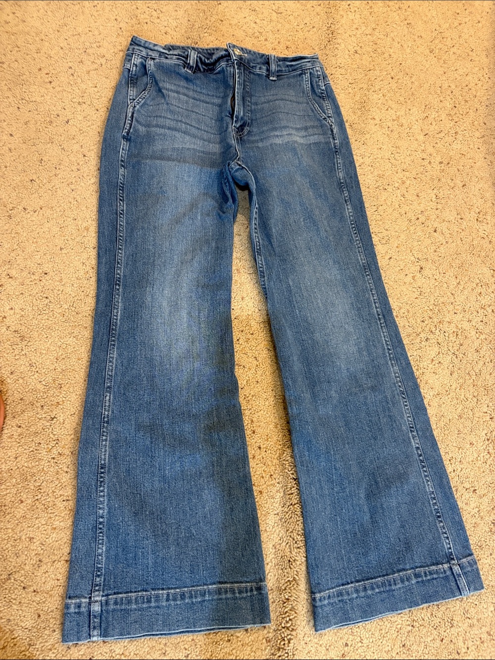 J.Crew Jeans Wide-leg trouser jean in light Lagoon wash size 29